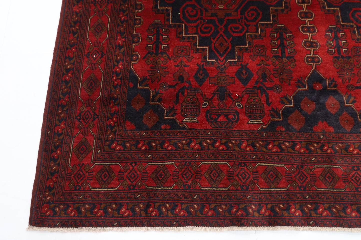 202 x 290 cm | Khal Mohammadi Afghan Tribal Hand Knotted Carpet