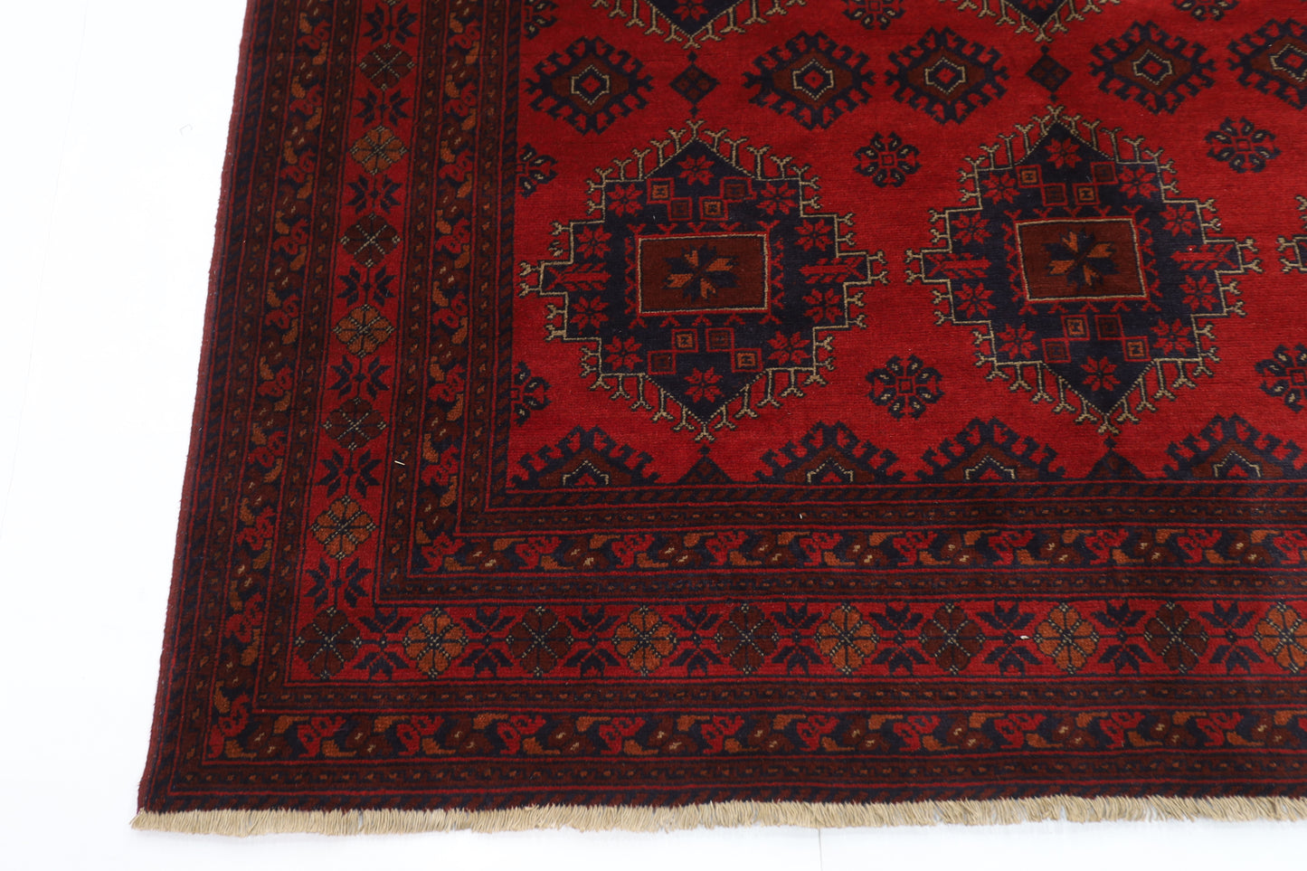 202 x 287 cm | Khal Mohammadi Afghan Tribal Hand Knotted Carpet