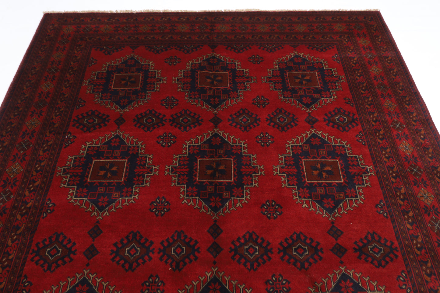 202 x 287 cm | Khal Mohammadi Afghan Tribal Hand Knotted Carpet