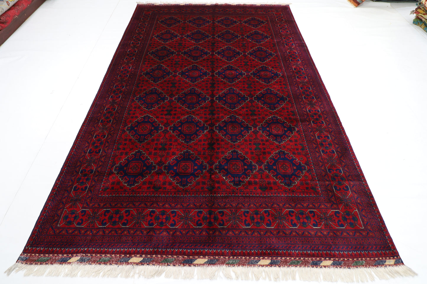 200 x 310 cm | Khamiyab Afghan Tribal Hand Knotted Carpet