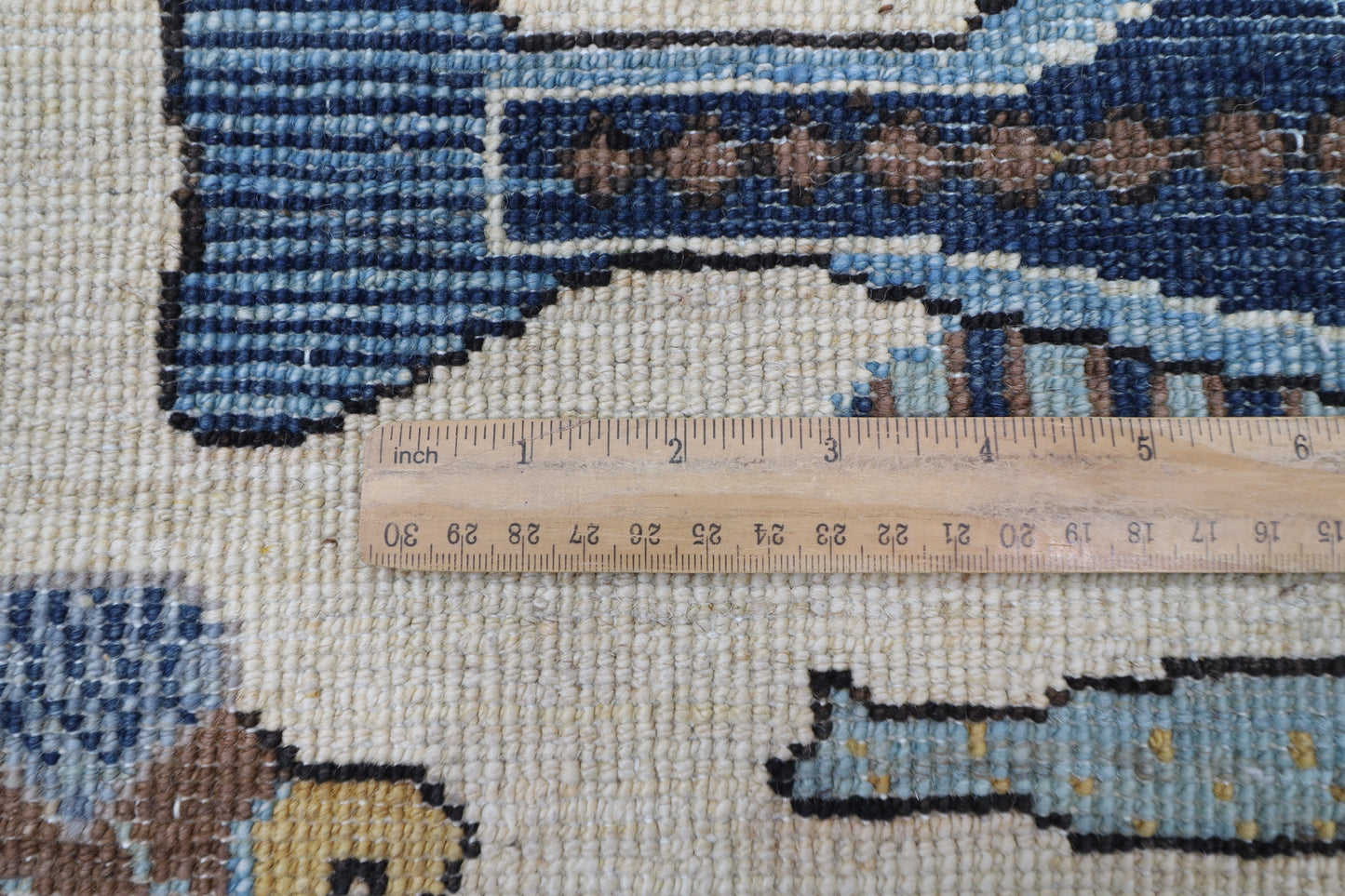 300 x 426 cm | Fish Beige Area Rug Afghan Hand Knotted veg Dye Wool carpet