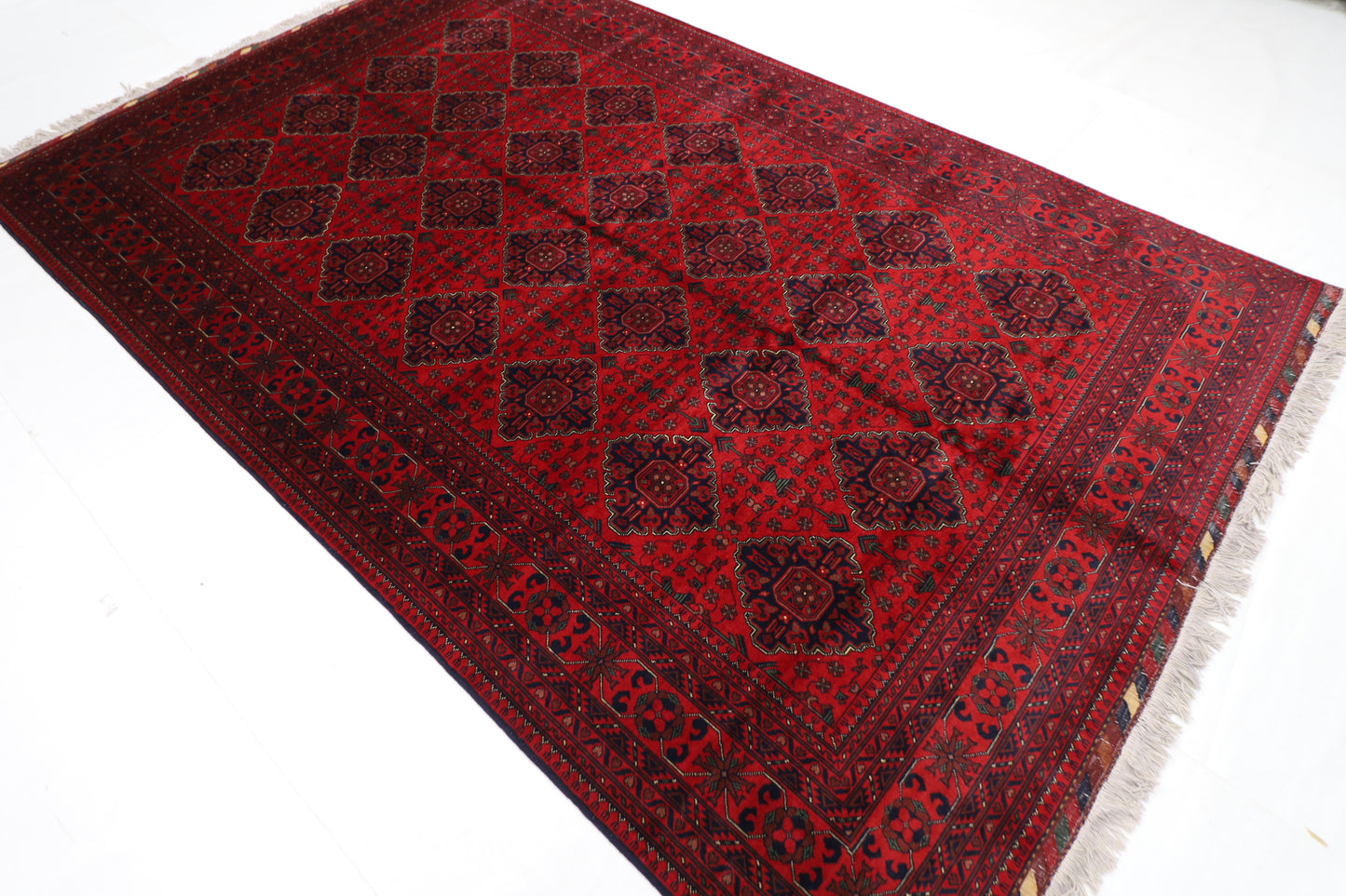 198 x 307 cm | Khamiyab Afghan Tribal Hand Knotted Carpet