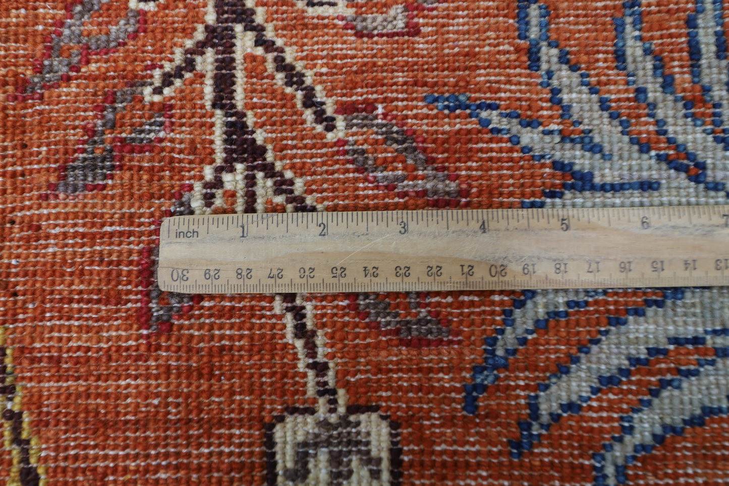 187 x 264 cm | Oriental Birds Orange Rug Afghan Hand Knotted Veg Dye Wool carpet
