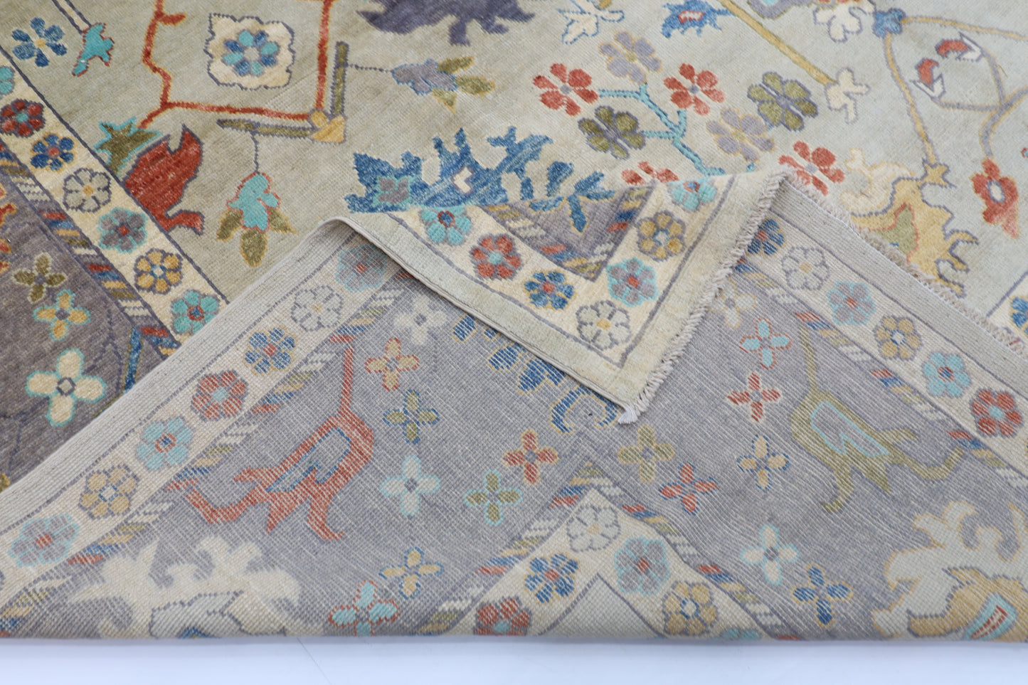 303 x 428 cm | Oushak Handmade Afghan Area Rug Hand Knotted Carpet Living Room Rug
