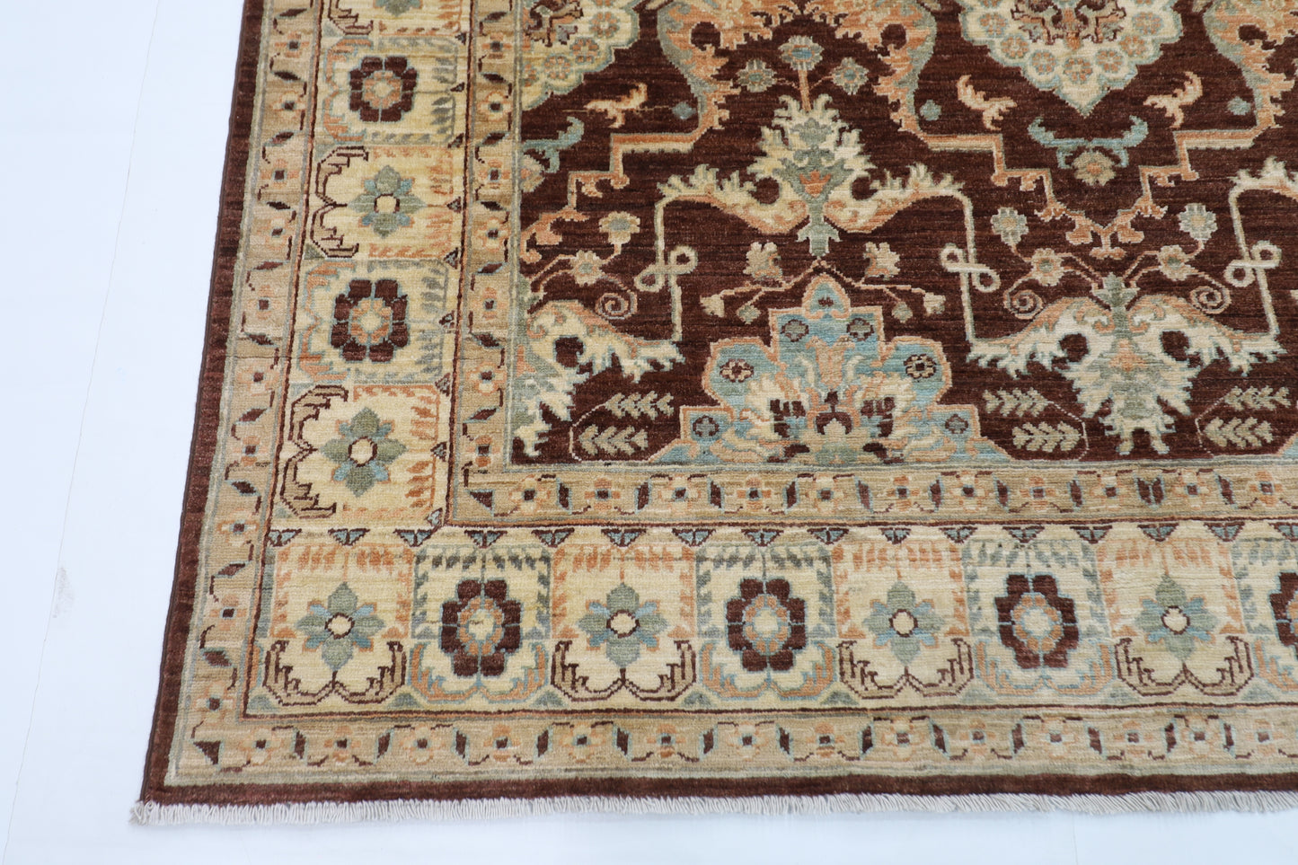 200 x 297 cm | Brown Bidjar Handmade Afghan Area Rug Hand Knotted Carpet Living Room Rug