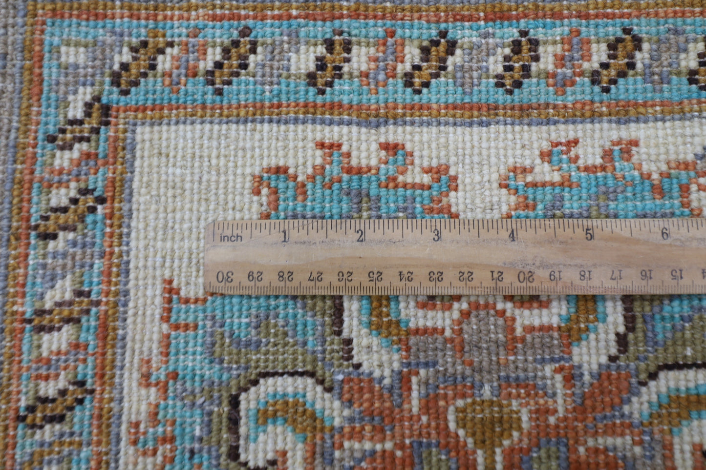 277 x 358 cm | Oriental Floral Orange Area Rug Afghan Hand Knotted veg Dye Wool Carpet