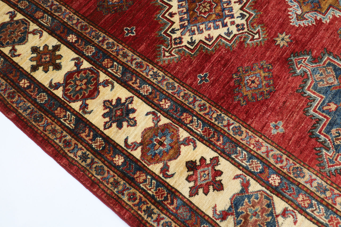 200 x 284 cm | Kazak Red Handmade Afghan Area Rug Hand Knotted Carpet Living Room Rug