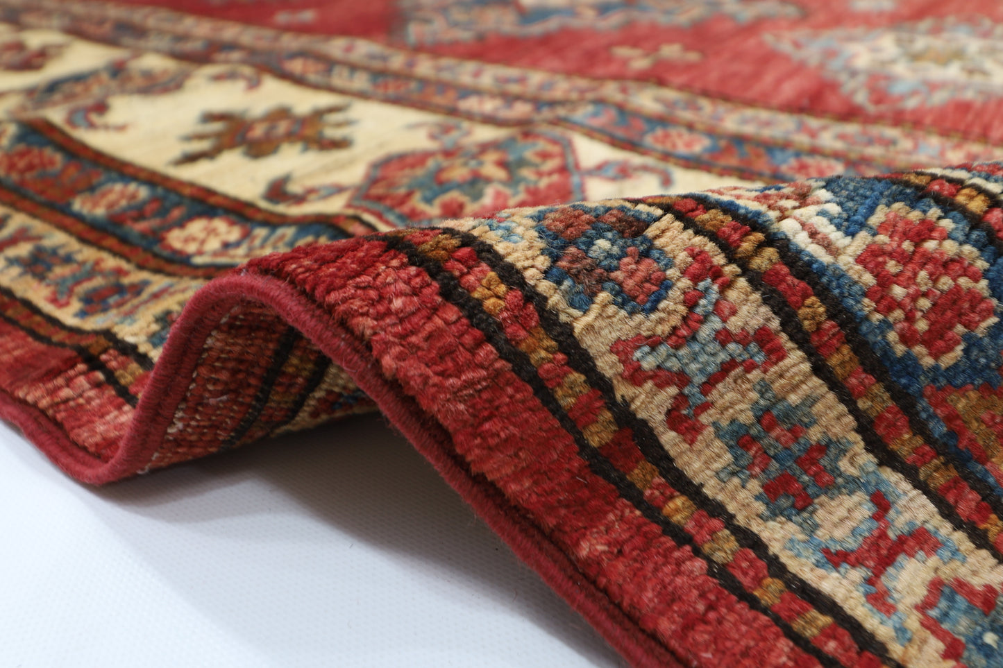 200 x 284 cm | Kazak Red Handmade Afghan Area Rug Hand Knotted Carpet Living Room Rug