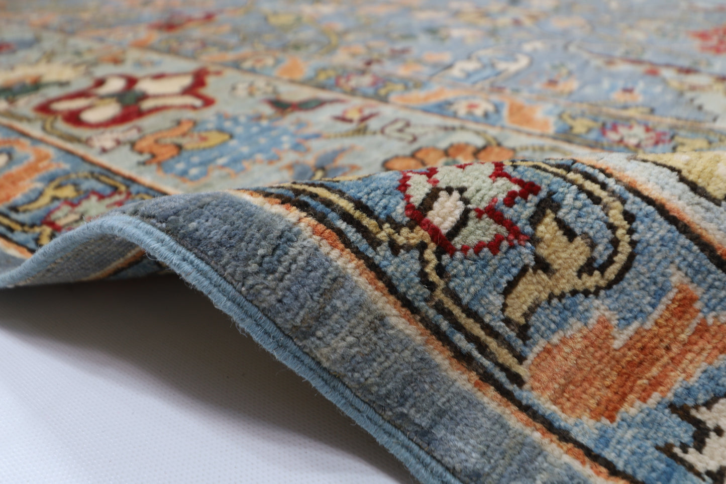 274 x 360 cm | Bidjar Gray Handmade Afghan Area Rug Hand Knotted Carpet Living Room Rug