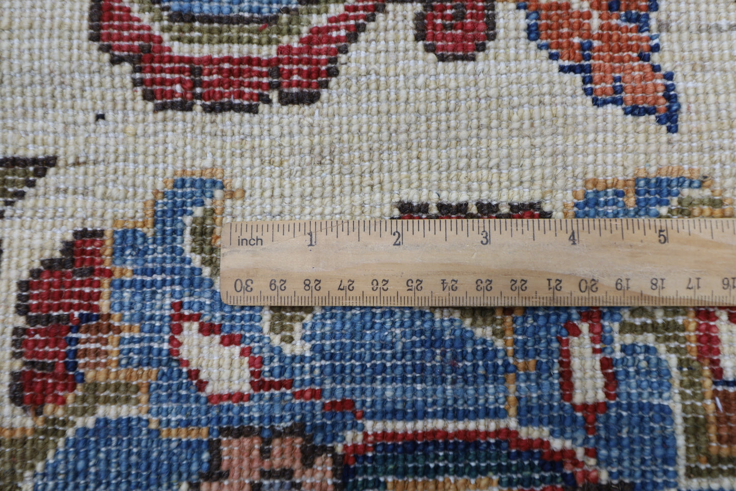 305 x 420 cm | Beige Floral Handmade Afghan Area Rug Hand Knotted Carpet Living Room Rug