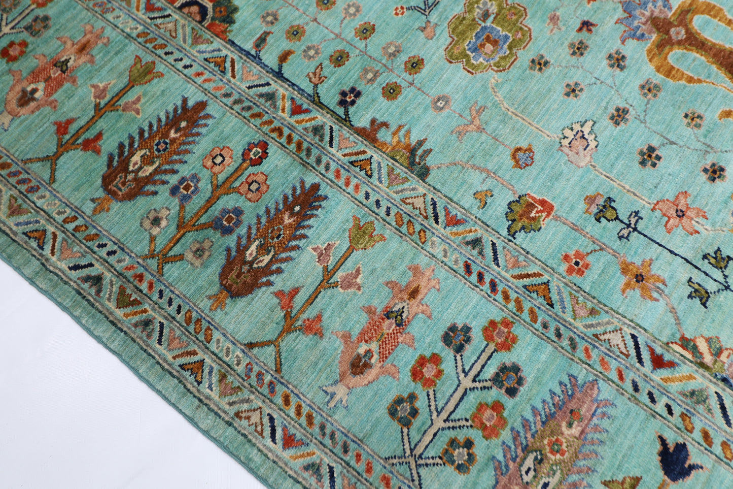 247 x 300 cm | Sultani Turquoise Afghan Handmade Carpet