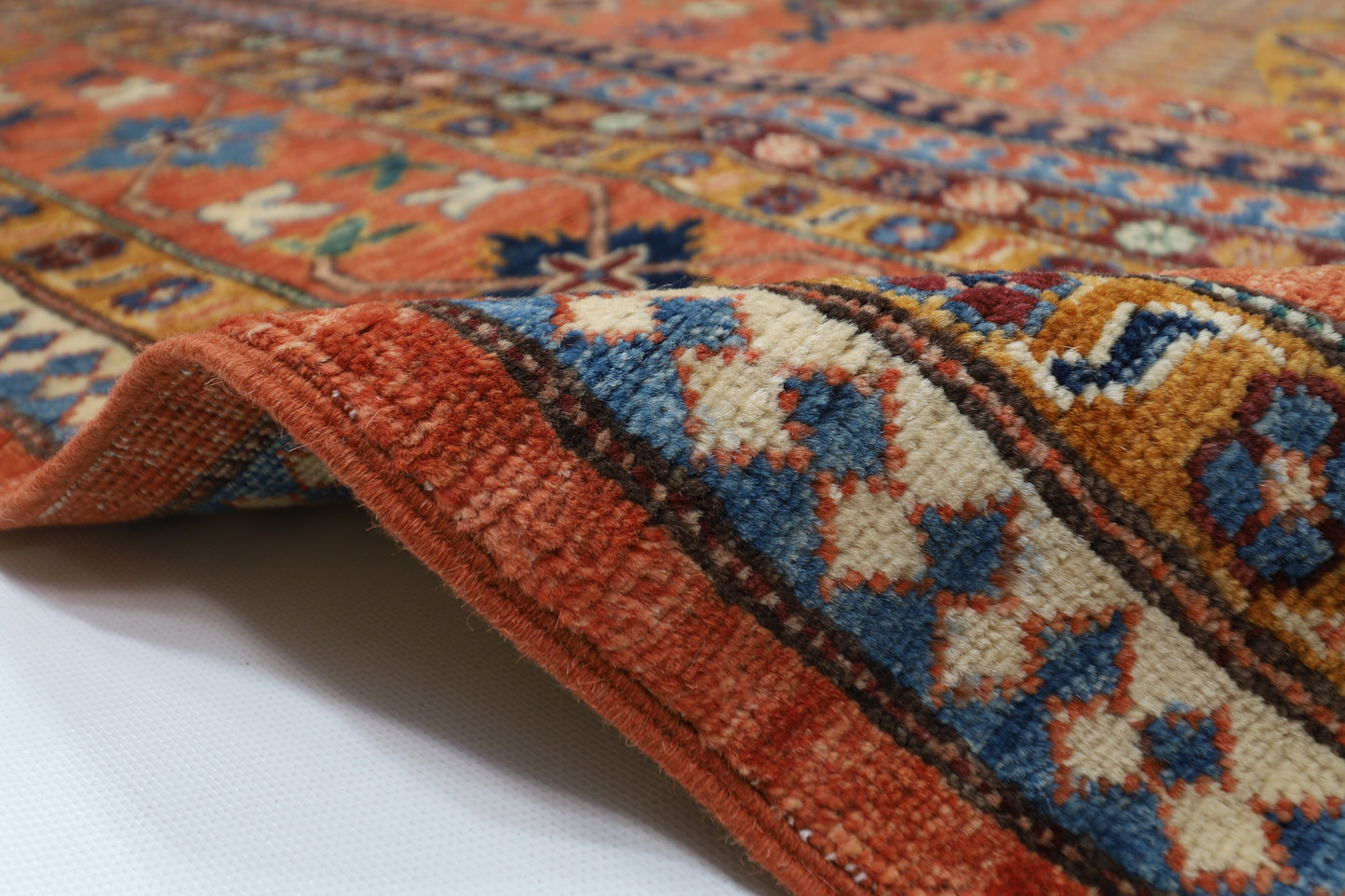 272 x 358 cm | Baluch Orange Afghan Handmade Carpet