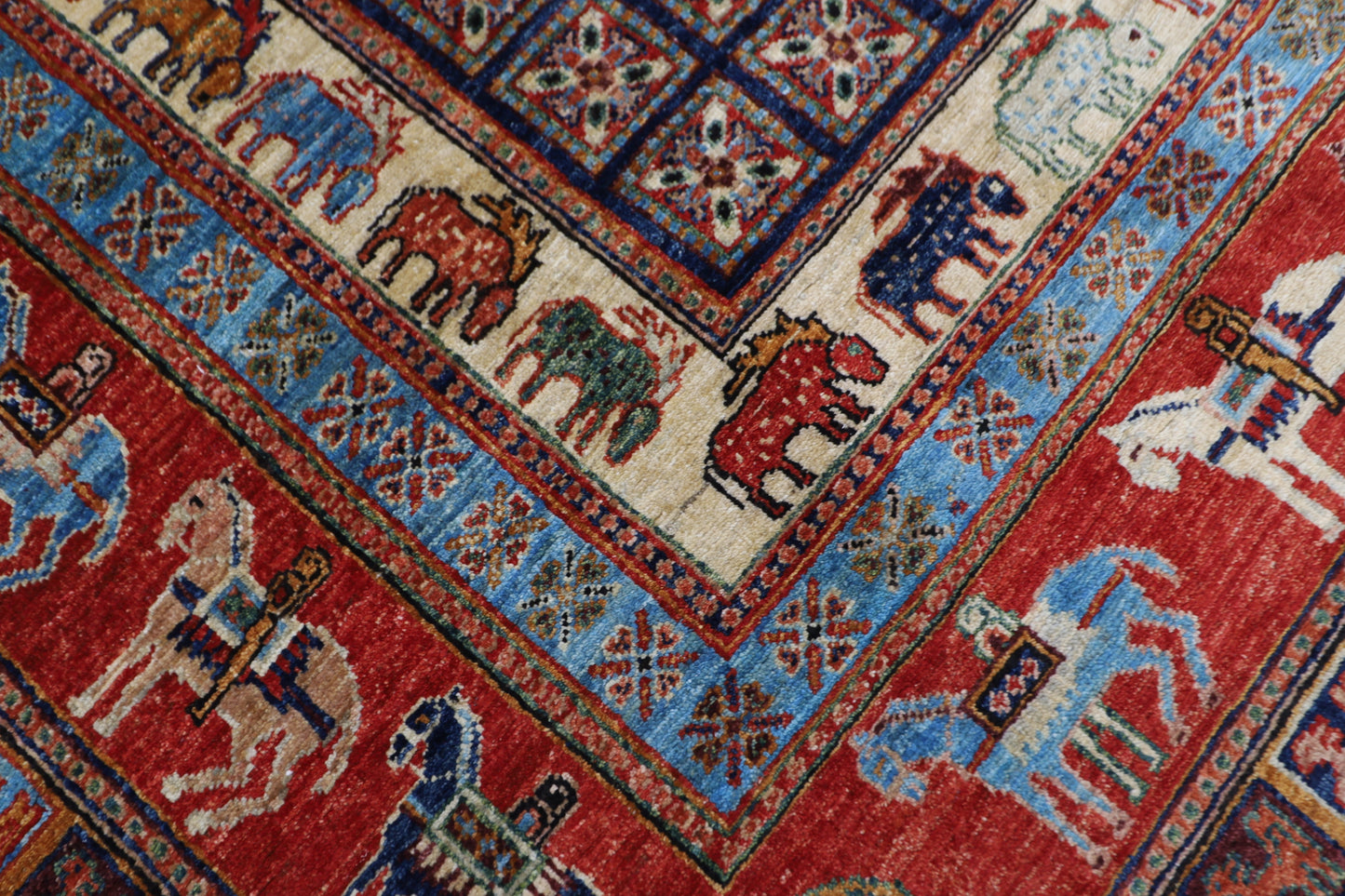 247 x 300 cm | Pazyryk Afghan Hand Knotted Carpet