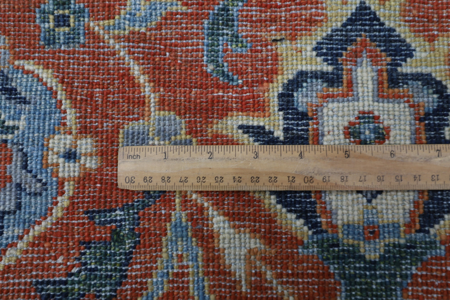 303 x 413 cm | Oriental Floral Navy Blue Area Rug Afghan Hand Knotted veg Dye Wool Carpet