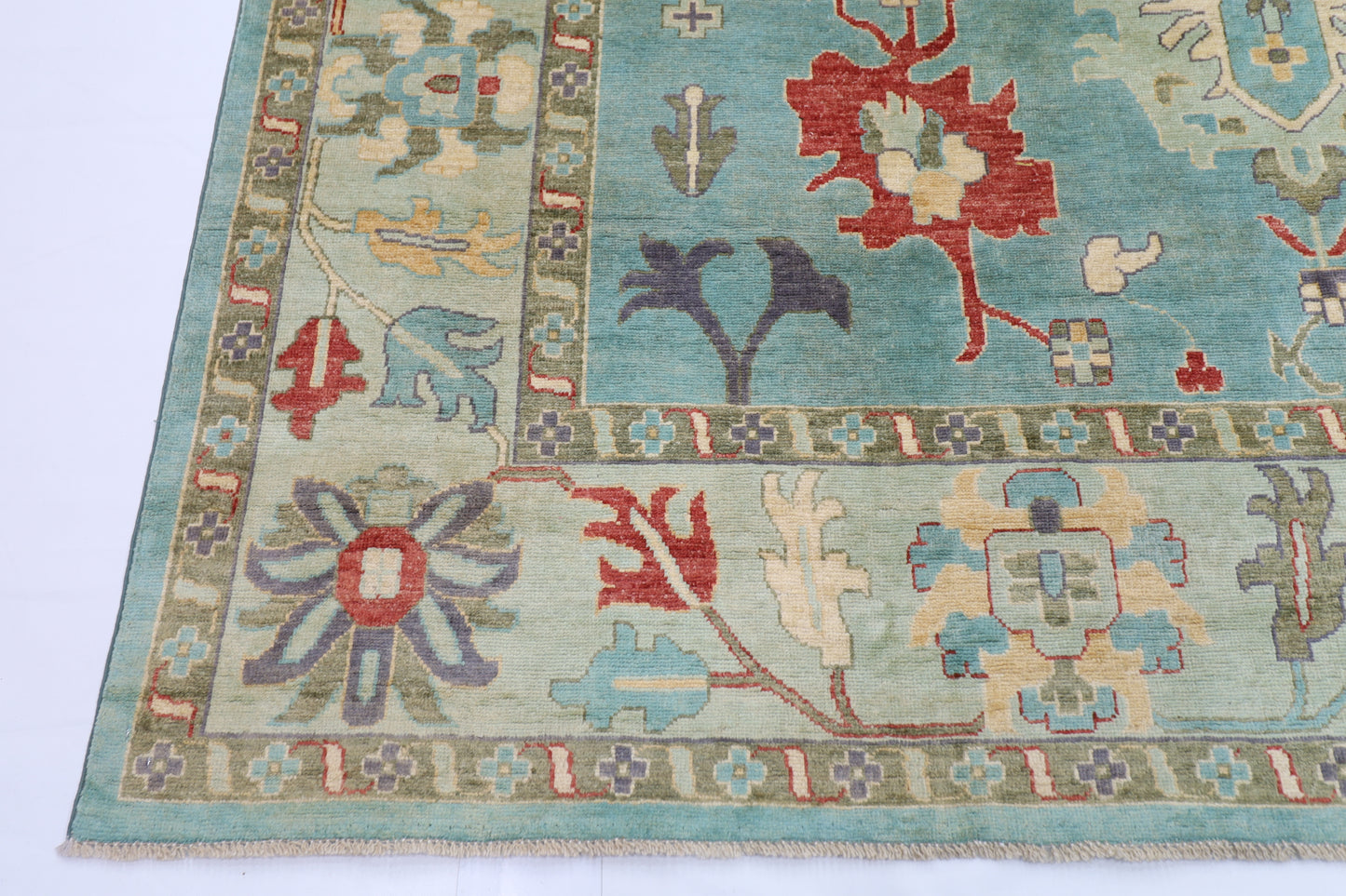 274 x 374 cm | Oushak Afghan Hand Knotted Carpet