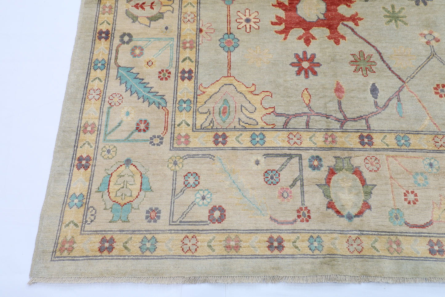 276 x 364 cm | Oushak Afghan Hand Knotted Carpet
