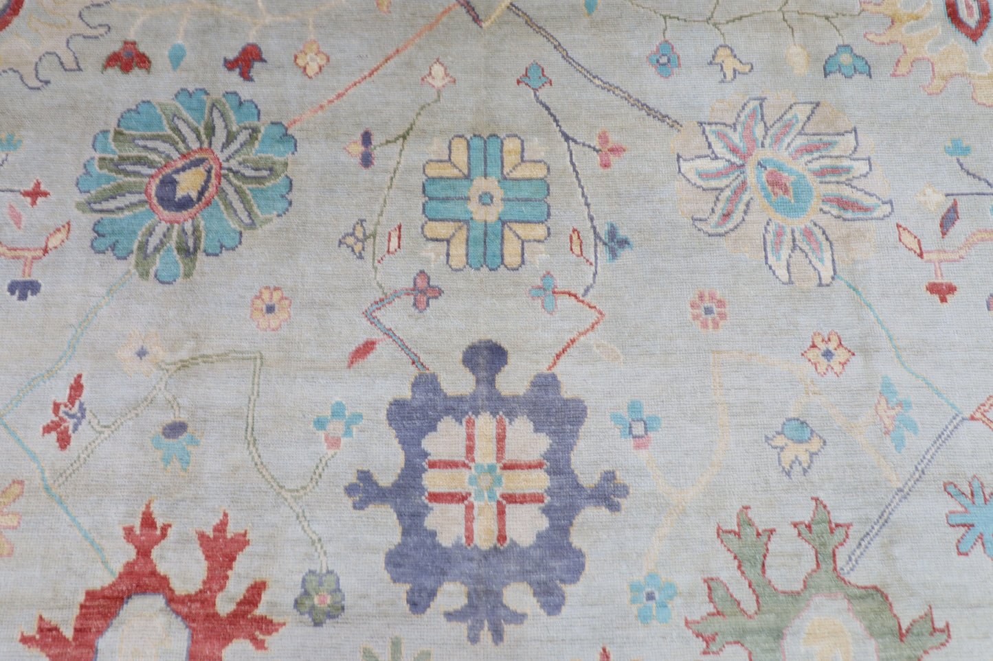 276 x 364 cm | Oushak Afghan Hand Knotted Carpet