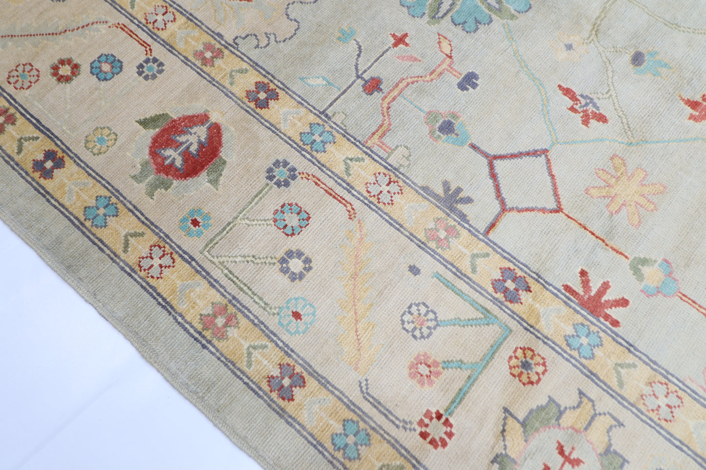 276 x 364 cm | Oushak Afghan Hand Knotted Carpet