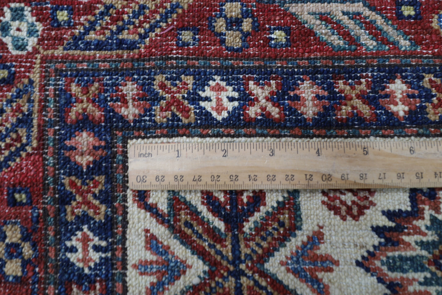 172 x 264 cm | Kazak Blueish Grey Afghan Hand Knotted Carpet