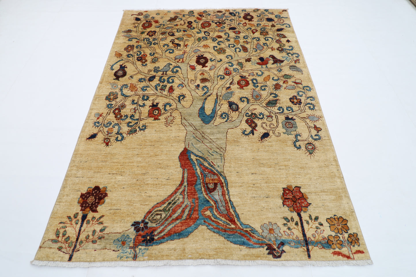 152 x 204 cm | Tree Gabbeh Afghan Hand Knotted carpet