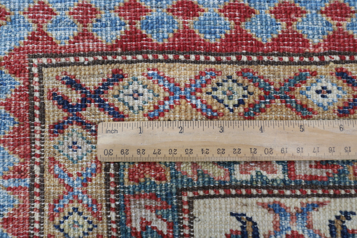 169 x 266 cm | Kazak Blue Afghan Hand Knotted Carpet