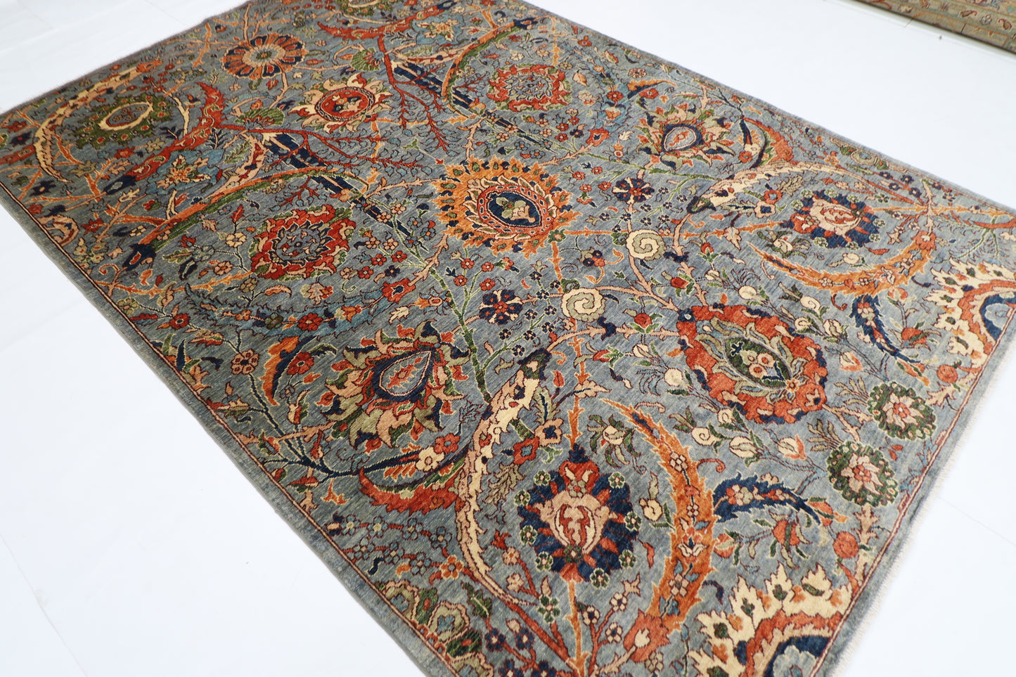 196 x 288 cm | Sickle Leaf Afghan Hand Knotted Carpet