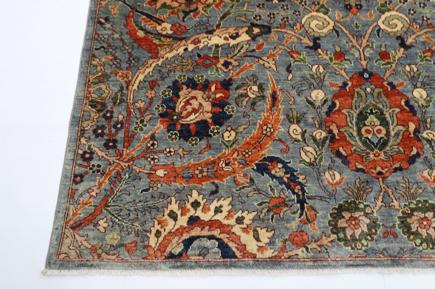 196 x 288 cm | Sickle Leaf Afghan Hand Knotted Carpet