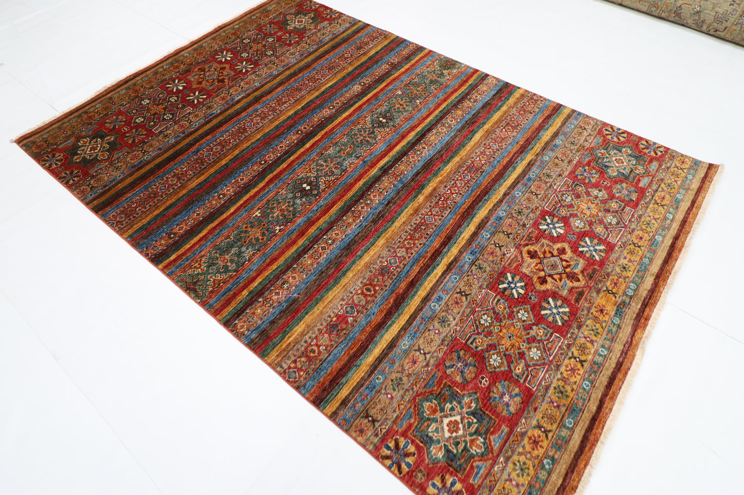 173 x 250 cm | Khorjun Afghan Hand Knotted Carpet