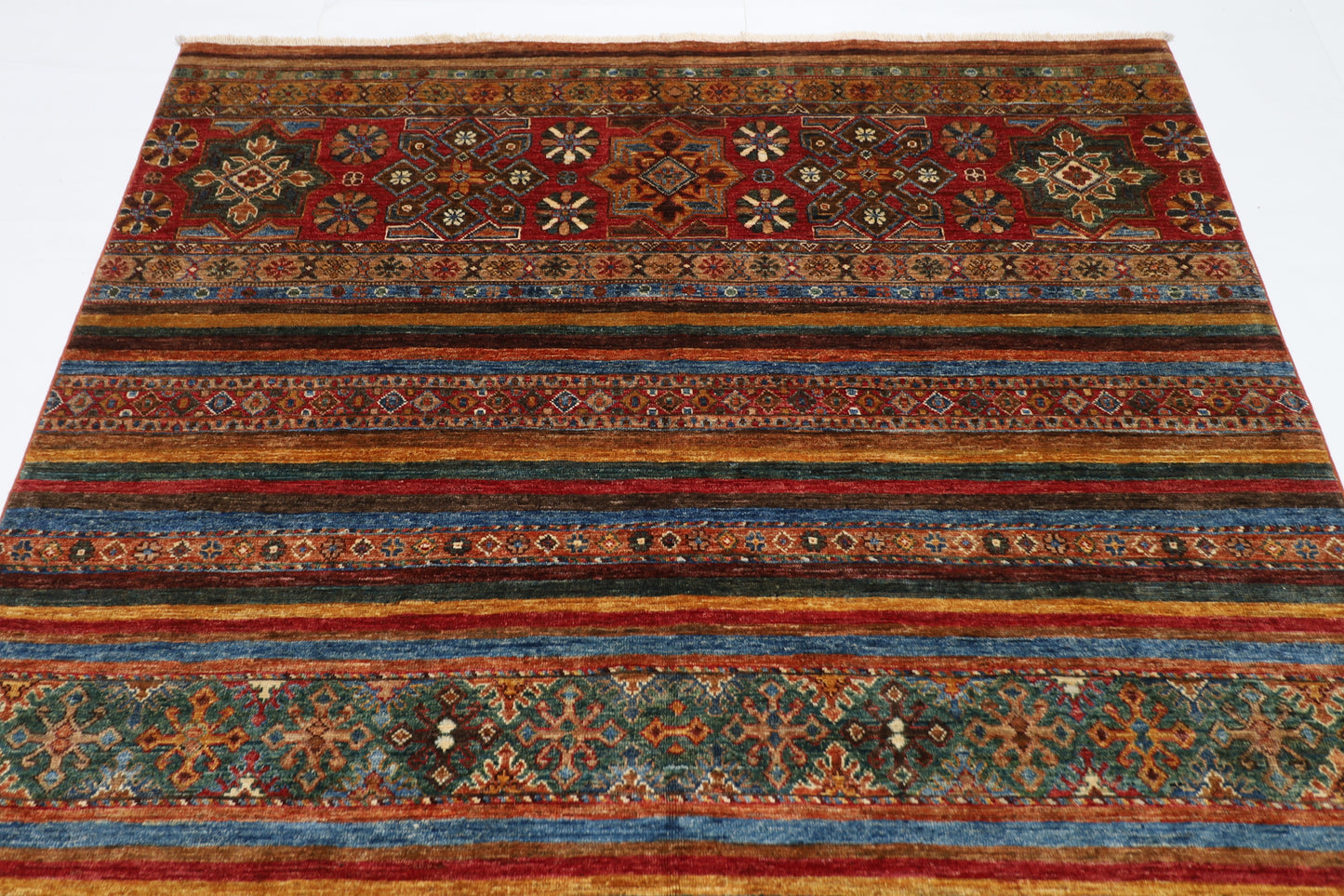 173 x 250 cm | Khorjun Afghan Hand Knotted Carpet