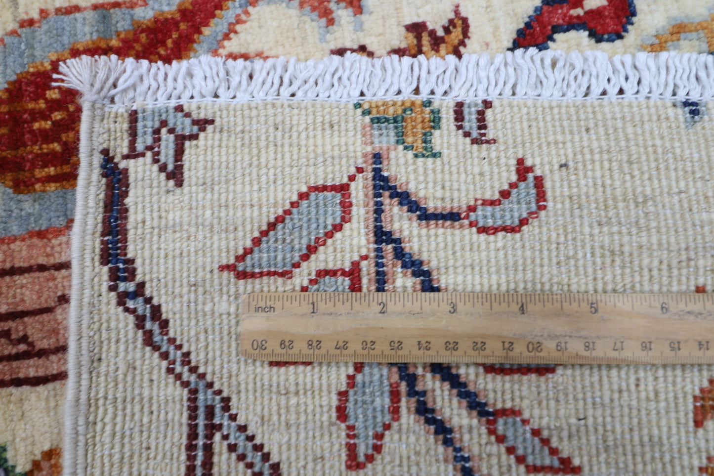 156 x 197 cm | Oriental Birds beige Afghan Tribal Hand Knotted Wool Carpet