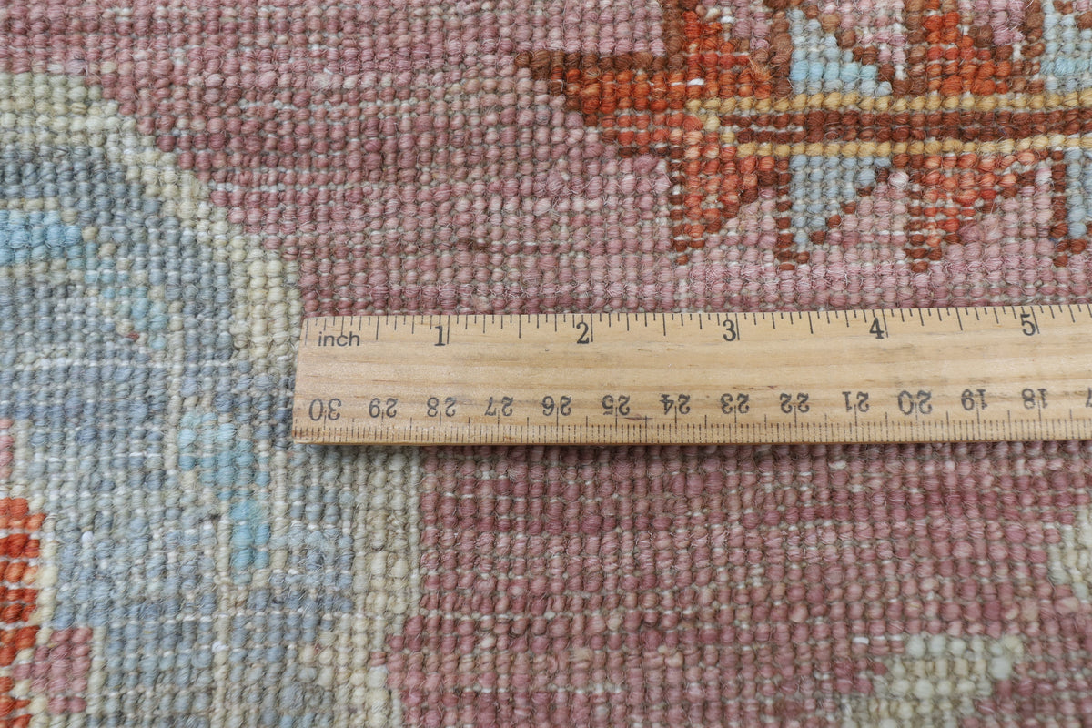 86 x 306 cm | Hand Knotted Runner Pink Waziri Afghan Carpet