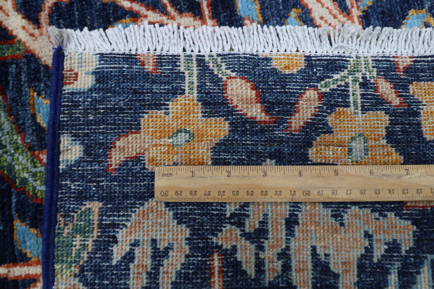 183 x 272 cm | Oriental Birds Blue Afghan Tribal Hand Knotted Wool Carpet