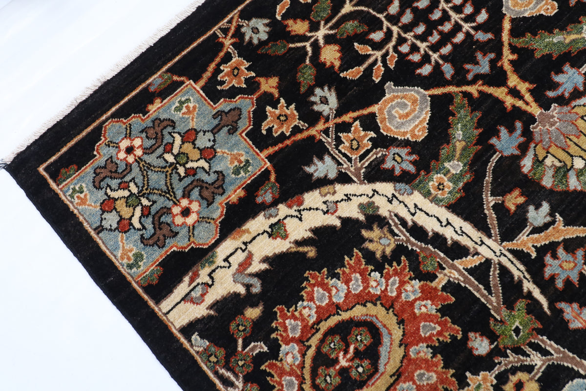 367 x 453 cm | large bidjar black Design Hand Knotted veg Dye Wool Afghan Carpet