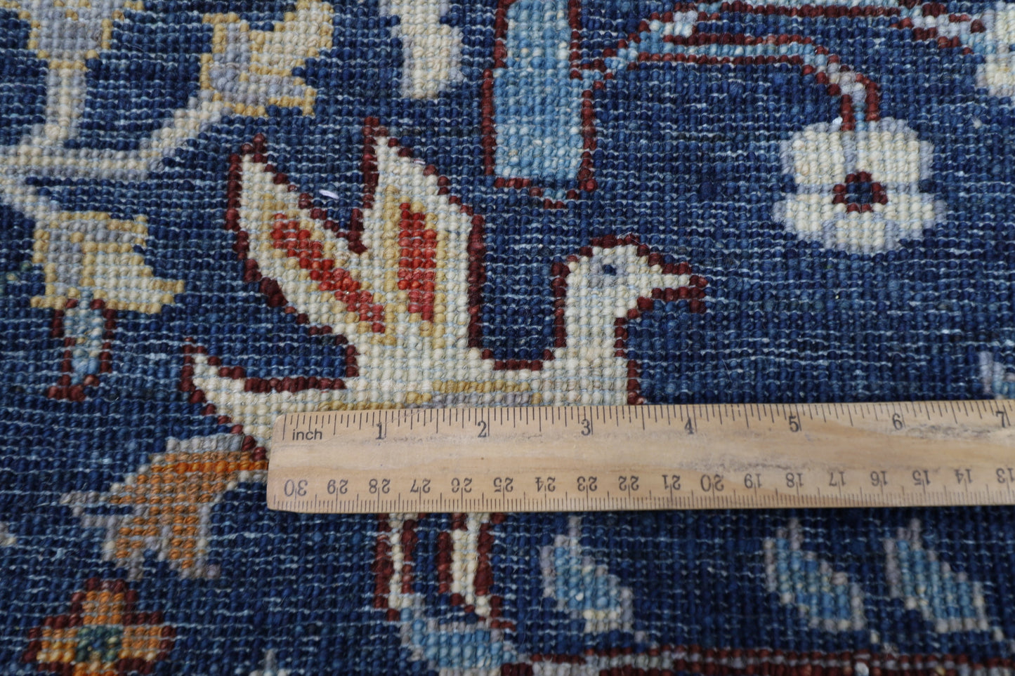 103 x 151 cm | Birds Navy Afghan Tribal Hand Knotted Wool Carpet