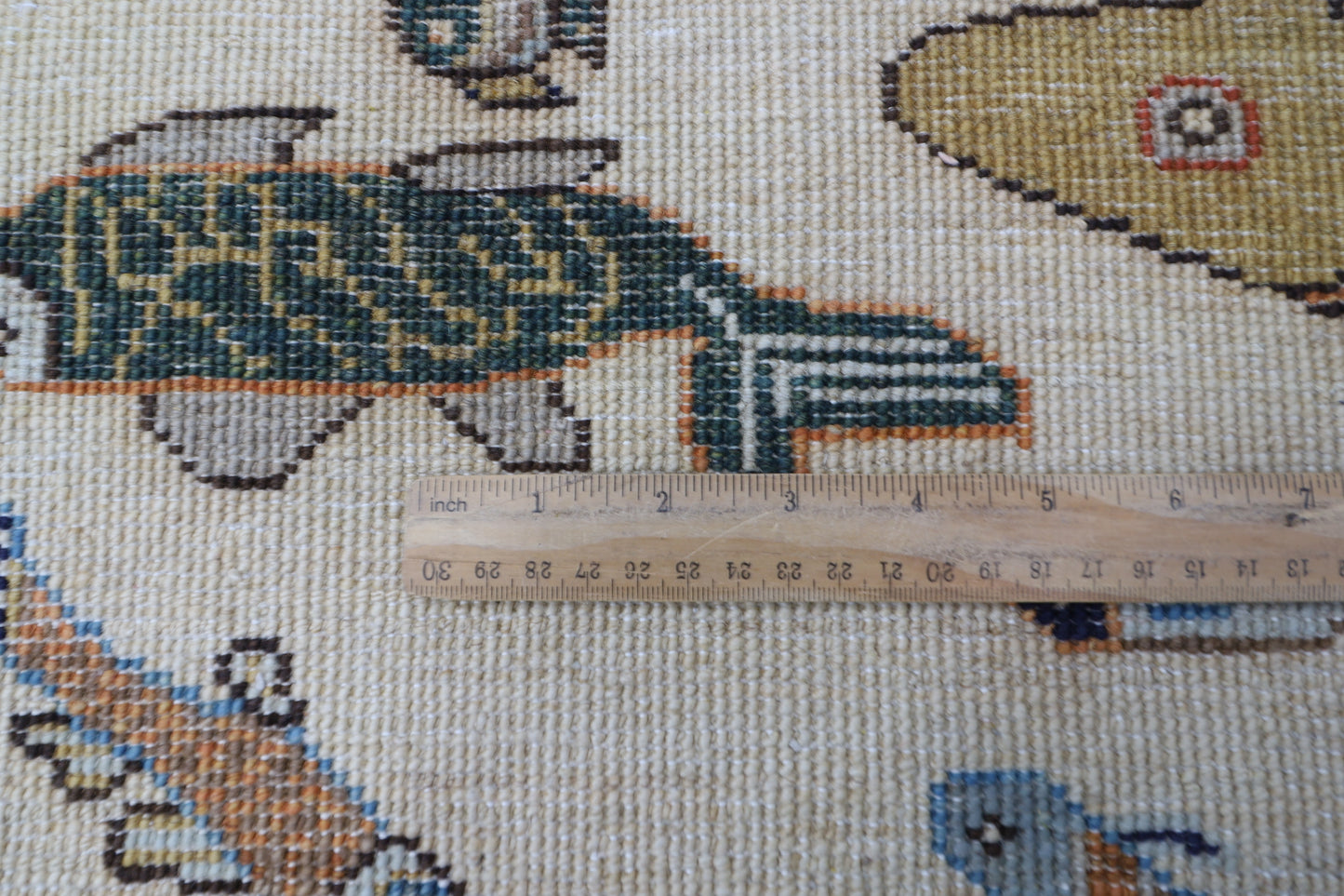 300 x 420 cm | Oriental Fish beige Area Rug Afghan Hand Knotted Veg Dye Wool carpet