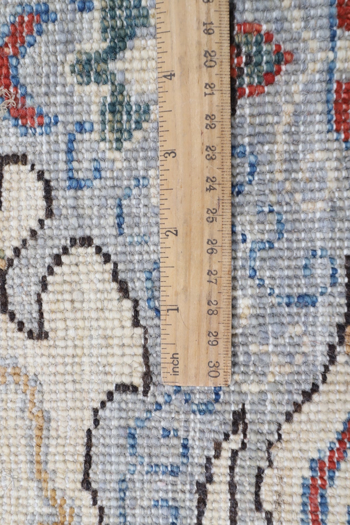 251 x 299 cm | Kawros Green Design Hand Knotted veg Dye Wool Afghan Carpet