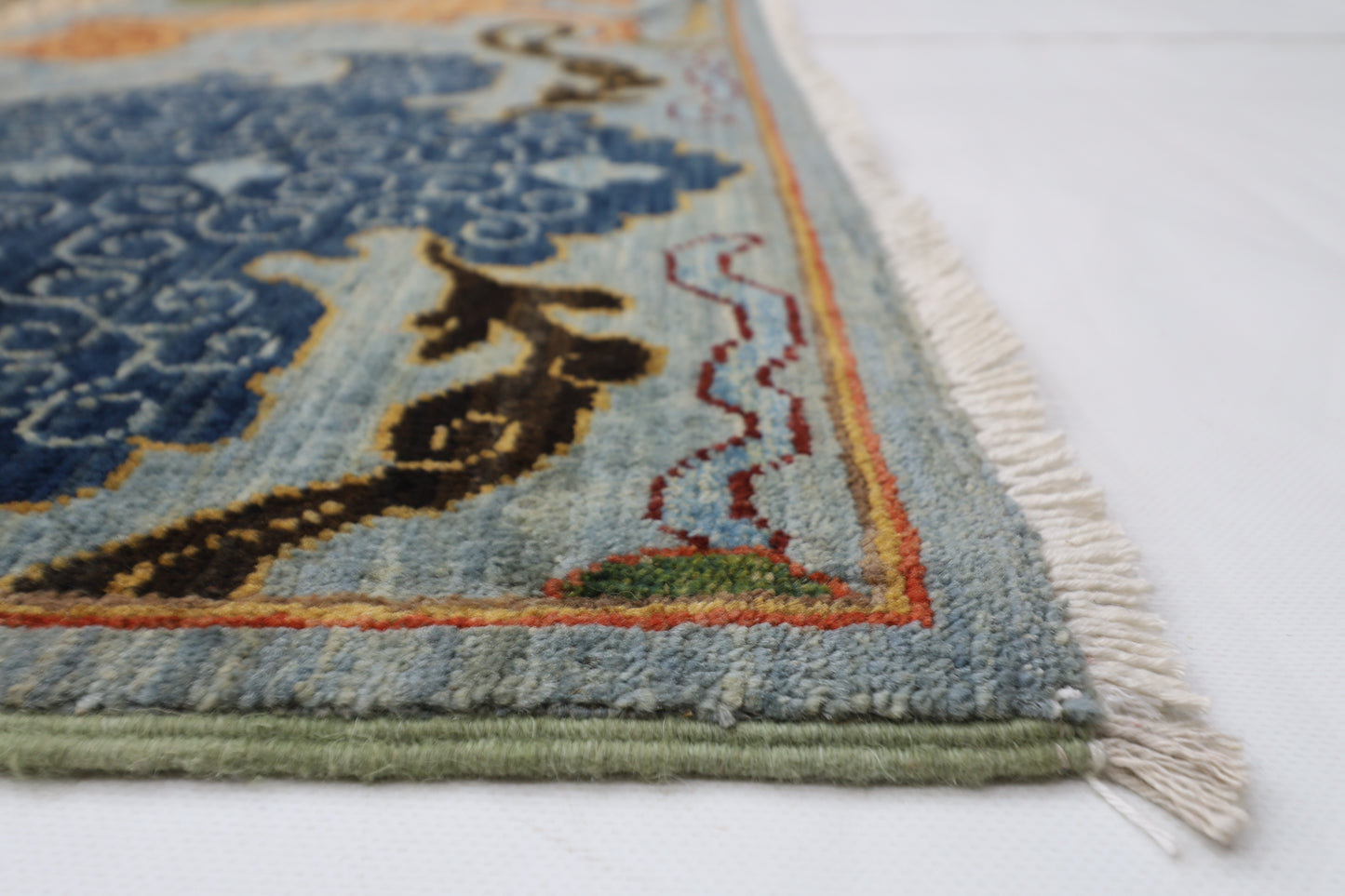 301 x 424 cm | Kawros Gray Design Area Rug Afghan Hand Knotted Veg Dye Wool carpet