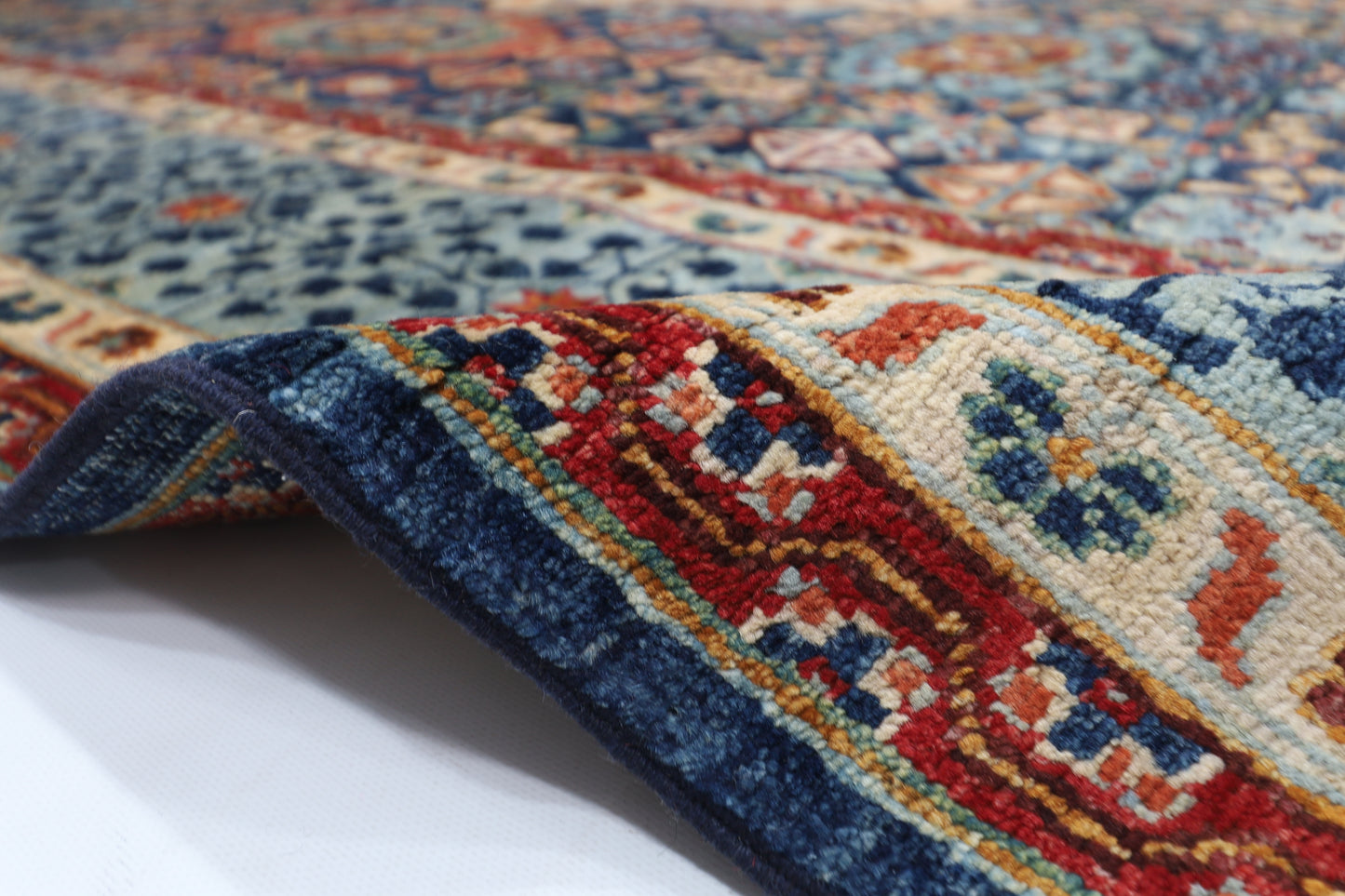 249 x 301 cm | Mamluk Afghan Tribal Hand Knotted Veg Dye Wool carpet