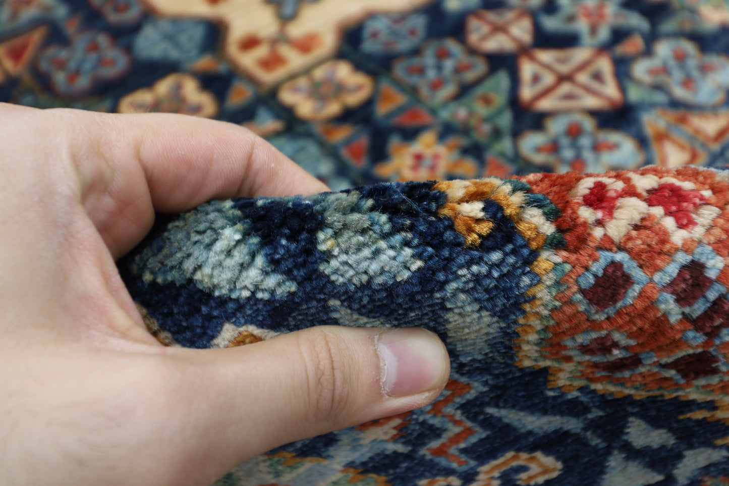249 x 301 cm | Mamluk Afghan Tribal Hand Knotted Veg Dye Wool carpet