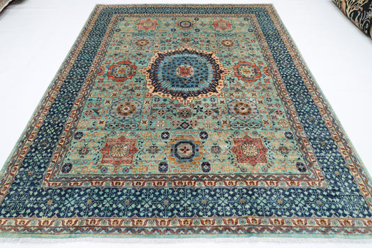 252 x 300 cm | Mamluk Afghan Tribal Hand Knotted Veg Dye Wool carpet
