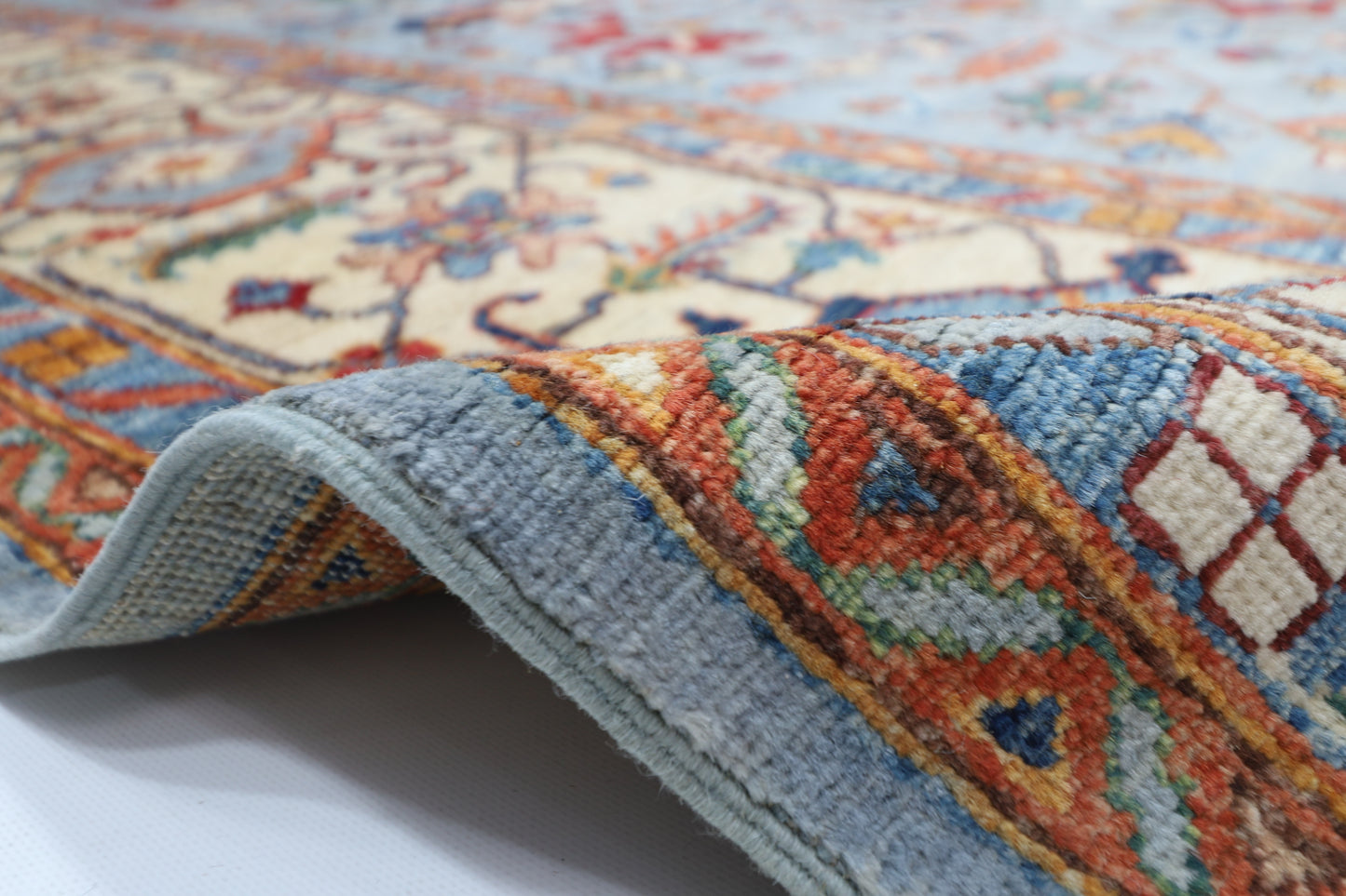 272 x 366 cm | Oriental Afghan Tribal Hand Knotted Veg Dye Wool carpet