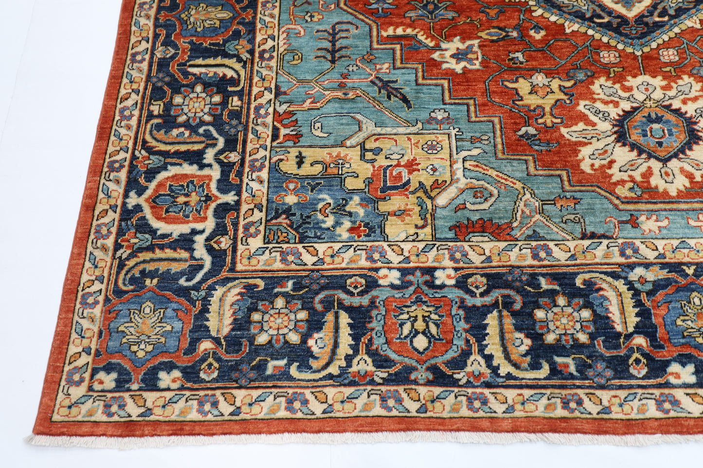 250 x 294 cm | Serapi Afghan Tribal Hand Knotted Veg Dye Wool carpet