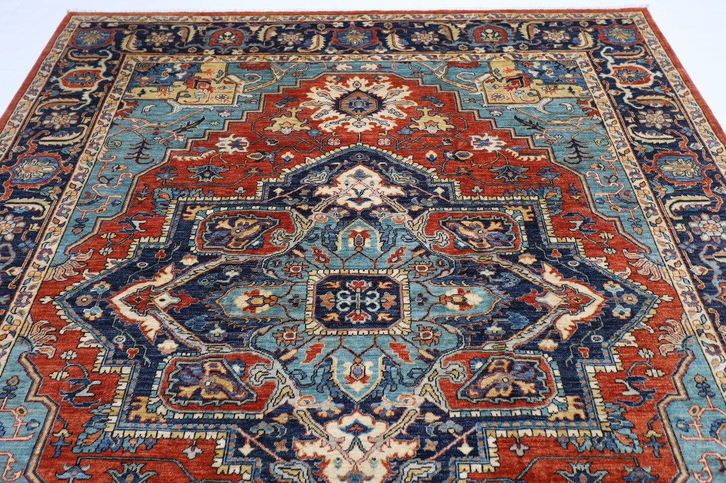 250 x 294 cm | Serapi Afghan Tribal Hand Knotted Veg Dye Wool carpet