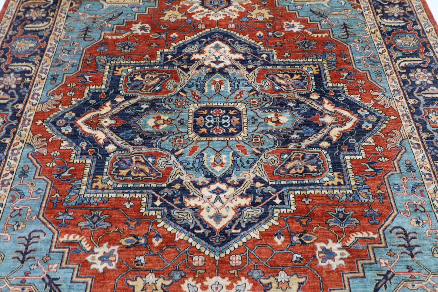 250 x 294 cm | Serapi Afghan Tribal Hand Knotted Veg Dye Wool carpet