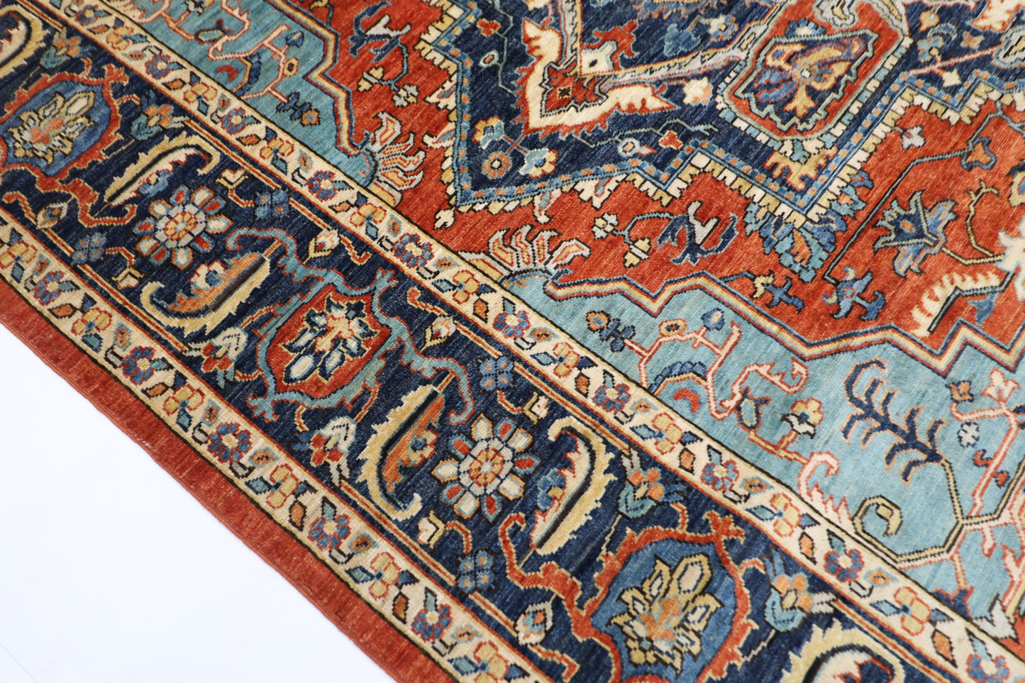 250 x 294 cm | Serapi Afghan Tribal Hand Knotted Veg Dye Wool carpet