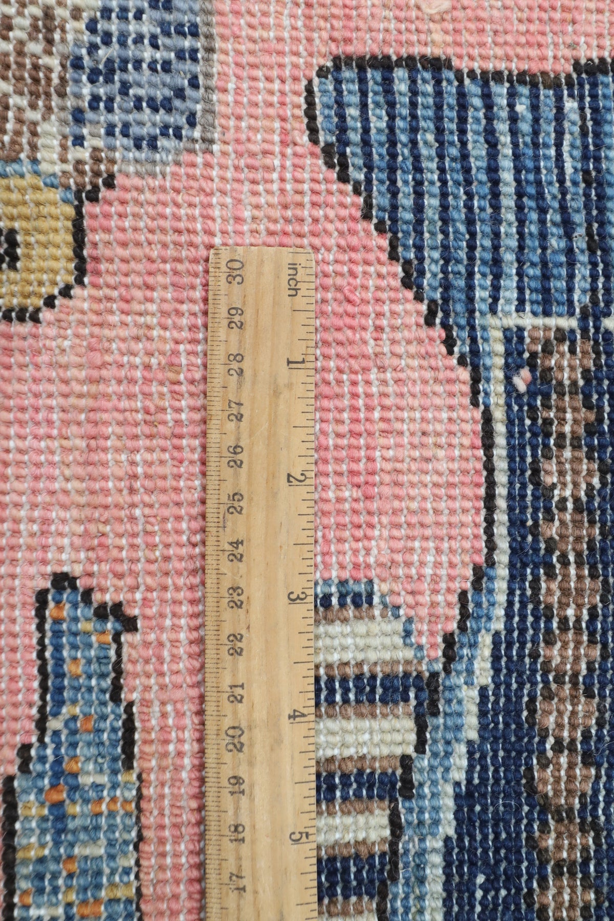 302 x 418 cm | Tribal Fish Pink Design Hand Knotted veg Dye Wool Afghan Carpet