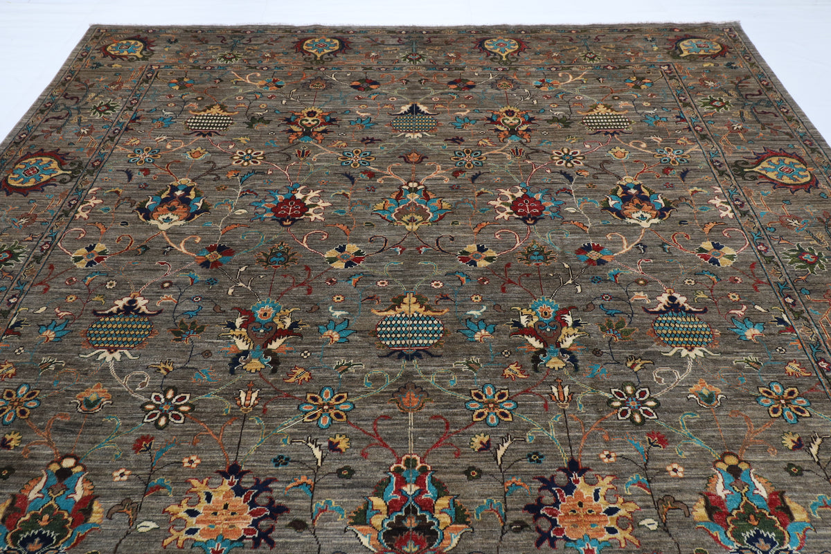 249 x 323 cm | Serapi Design Hand Knotted veg Dye Wool Afghan Carpet