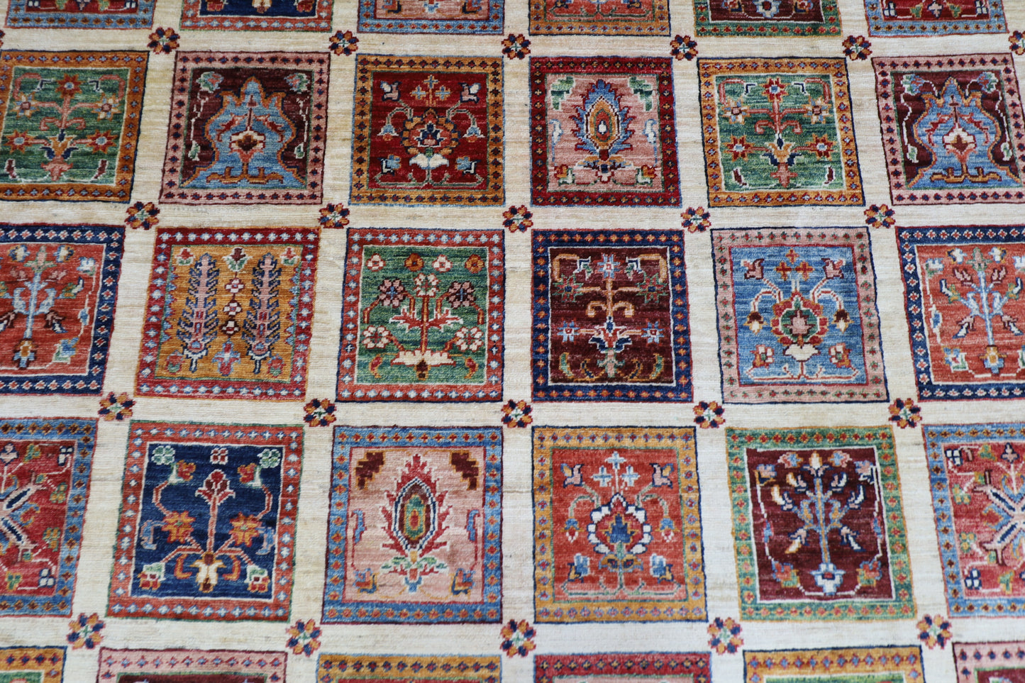 302 x 398 cm | Four Season Afghan Tribal Hand Knotted Veg Dye Wool carpet
