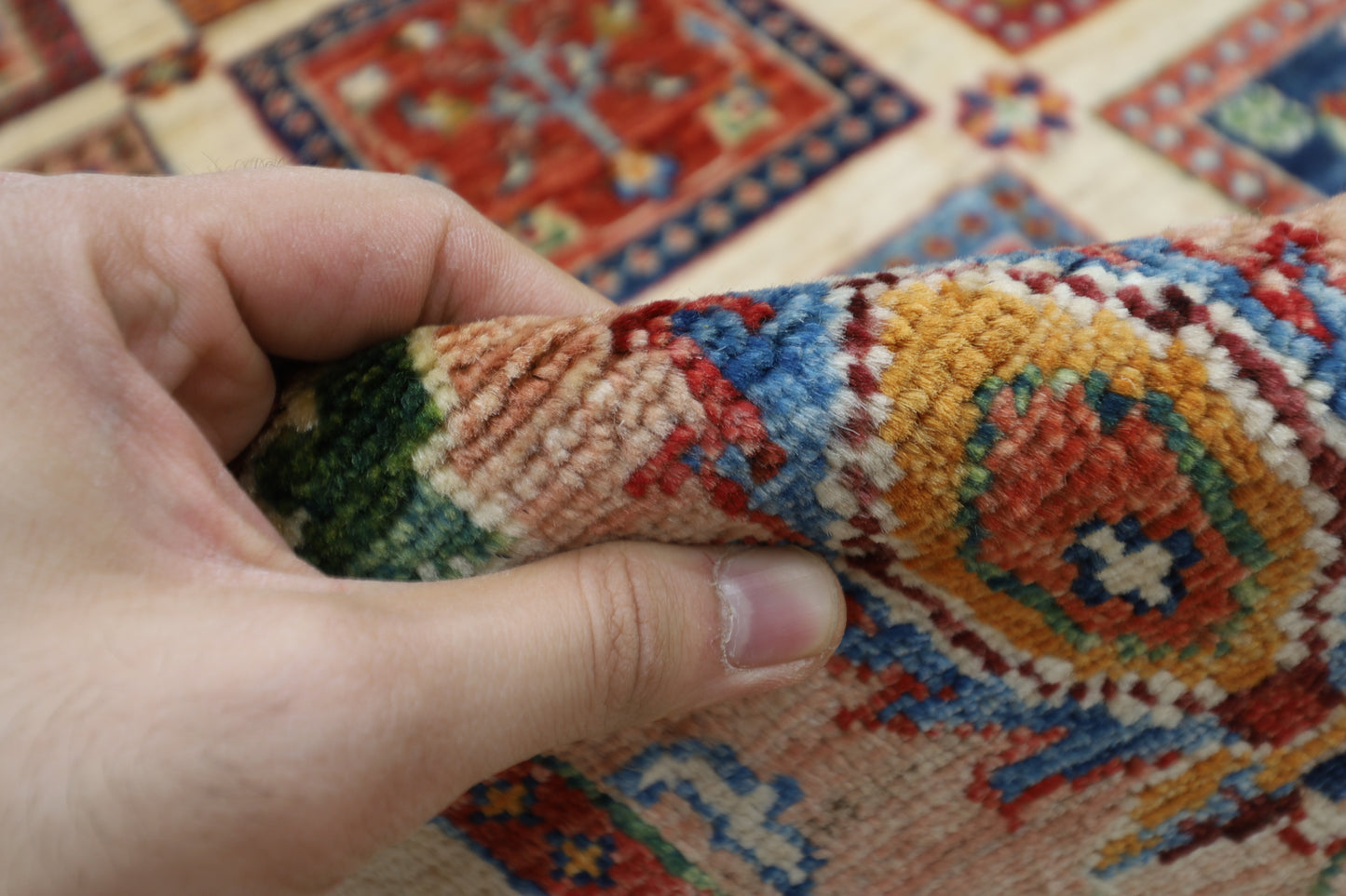 302 x 398 cm | Four Season Afghan Tribal Hand Knotted Veg Dye Wool carpet
