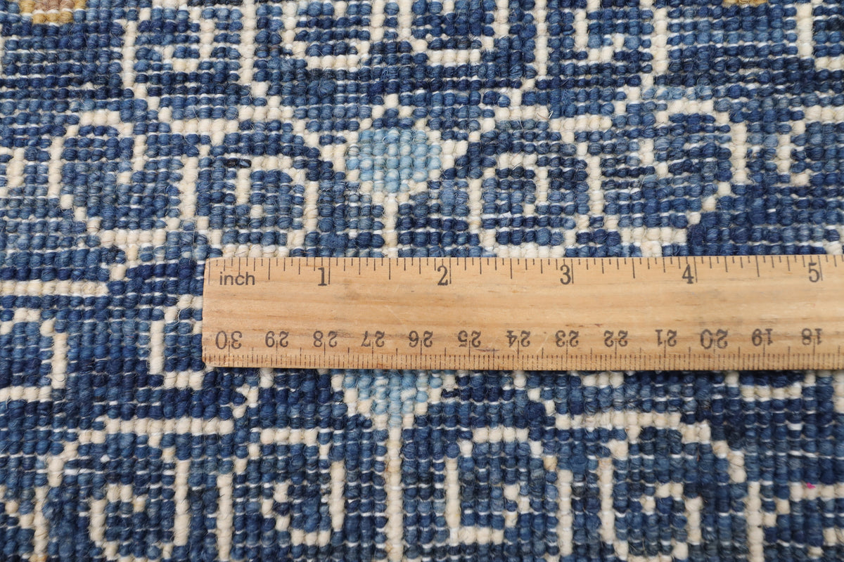 250 x 296 cm | Kawos Brown Design Hand Knotted veg Dye Wool Afghan Carpet
